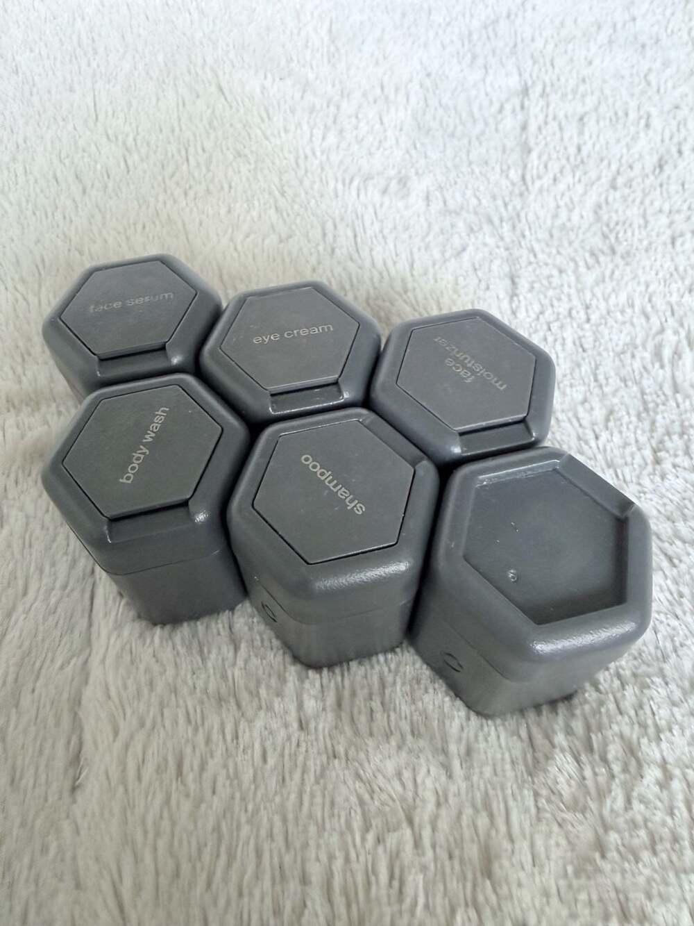 Cadence Travel Containers - Body Care Capsule Set - Magnetic Charcoal